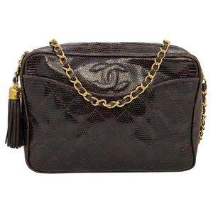 Chanel Lizard Camera Tassel Bag